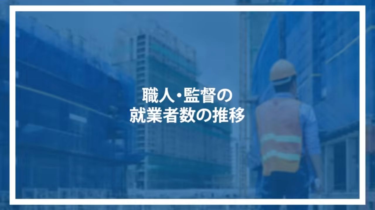 職人・監督の就業者数の推移