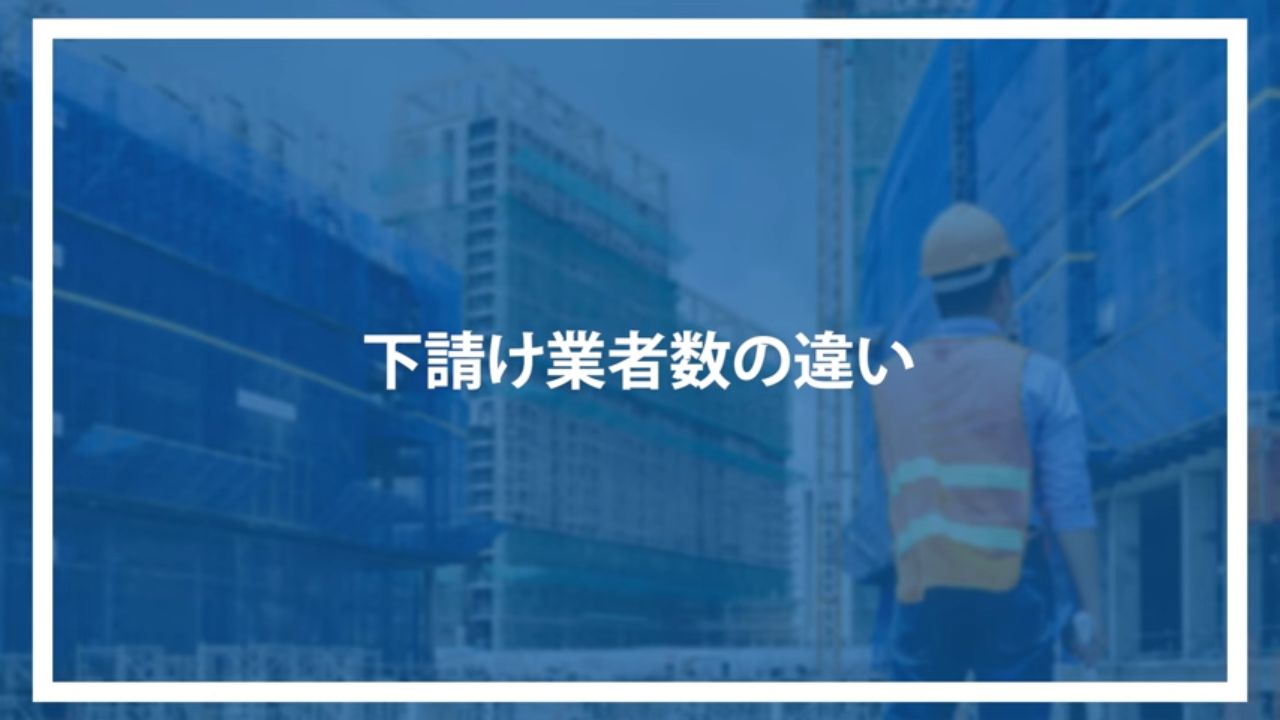 下請け業者数の違い