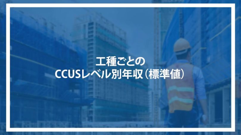 工種ごとのCCUSレベル別年収（標準値）