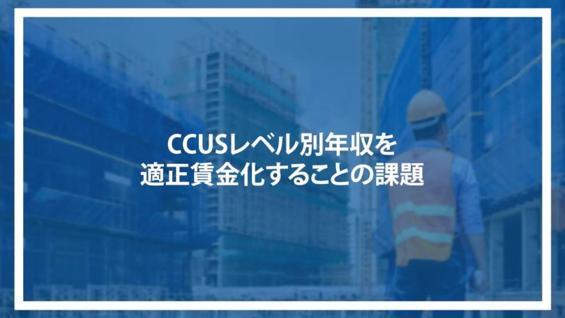 CCUSレベル別年収を適正賃金化することの課題